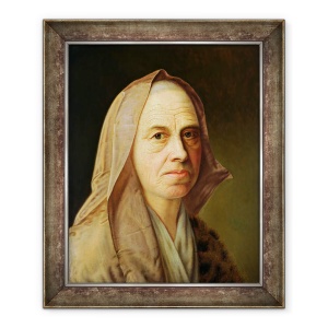 Tablou inramat - Balthasar Denner - Femeie batrana, 70 x 85 cm