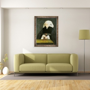 Tablou inramat - Bartholomaeus Bruyn - Portretul unei femei, 70 x 90 cm - Img 2