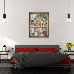 Tablou inramat - Benozzo di Lese di Sandro Gozzoli - Procesiunea Magilor, detaliu al Cavalierilor, 60 x 80 cm - Img 3