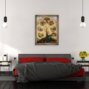 Tablou inramat - Bernard van Orley - Panoul central al unui triptic care prezinta Cele sapte tristeti ale Fecioarei, 60 x 80 cm - Img 3