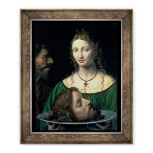 Tablou inramat - Bernardino Luini - Salome cu capul lui Ioan Botezatorul, 70 x 85 cm