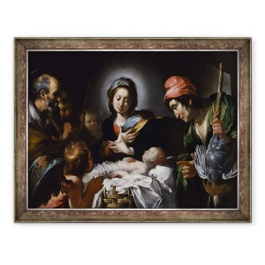 Tablou inramat - Bernardo Strozzi - Adorarea Pastorilor, 70 x 90 cm