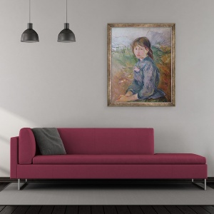Tablou inramat - Berthe Morisot - Fetita din Nisa, 50 x 60 cm - Img 2