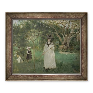 Tablou inramat - Berthe Morisot - Vanatoarea de fluture, 50 x 60 cm