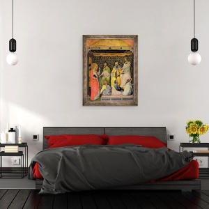 Tablou inramat - Bicci di Lorenzo - Sfanta Ecaterina din Alexandria in discutie cu filozofii, 70 x 90 cm - Img 3