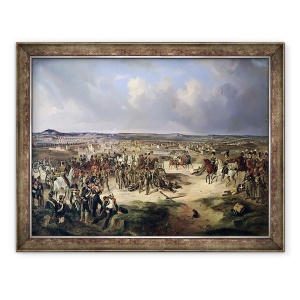 Tablou inramat - Bogdan Willewalde - Batalia de la Paris din 17 martie 1814, 60 x 80 cm