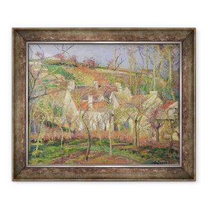 Tablou inramat - Camille Pissarro - Acoperisurile rosii, sau coltul unui sat, iarna, 70 x 85 cm