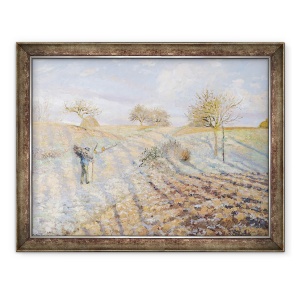 Tablou inramat - Camille Pissarro - Alb Frost, 70 x 90 cm