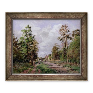 Tablou inramat - Camille Pissarro - Drumul spre Louveciennes la marginea padurii, 70 x 85 cm