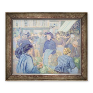Tablou inramat - Camille Pissarro - Le Marche de Gisors, 70 x 85 cm