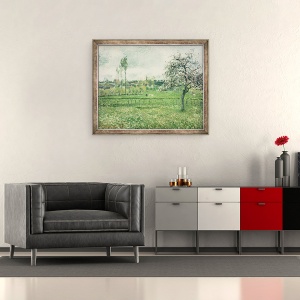 Tablou inramat - Camille Pissarro - Lunca la Eragny, 50 x 60 cm - Img 2