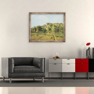 Tablou inramat - Camille Pissarro - Pontoise, sau Gradinile Schitului, Pontoise, 50 x 60 cm - Img 2