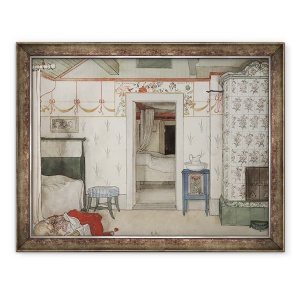 Tablou inramat - Carl Larsson - Brita lui Patruzeci de Winks, din seria A Home, 70 x 90 cm