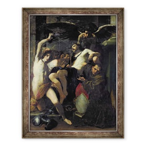 Tablou inramat - Carlo Bononi - Hristos adorat de ingeri, 60 x 80 cm