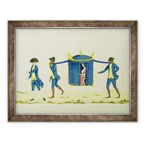 Tablou inramat - Carlos Juliao - O nobila fiind purtata de doi sclavi, 60 x 80 cm