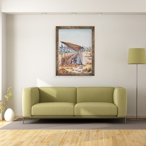 Tablou inramat - Carlos Juliao - Spalare pietre pretioase in Brazilia, 70 x 90 cm - Img 2