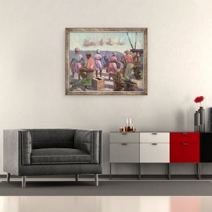 Tablou inramat - Carlton Murrell - Piata, 50 x 60 cm - Img 2