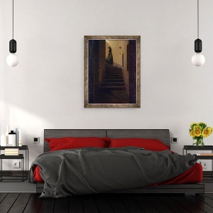 Tablou inramat - Caspar David Friedrich - Caroline pe scari, 60 x 80 cm - Img 3