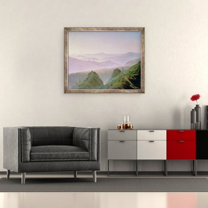 Tablou inramat - Caspar David Friedrich - Dimineata in munti, 50 x 60 cm - Img 2