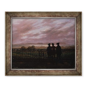 Tablou inramat - Caspar David Friedrich - Poetii Vasili Andreevici Zhukovski 1783-1852, Sergheievici Ivan Turgheniev 1818-83 si Aleksandr Ivanovici Turgenev c.1784-1846, 70 x 85 cm
