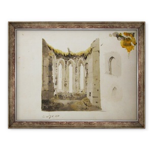 Tablou inramat - Caspar David Friedrich - Ruinele unui cor gotic, 60 x 80 cm