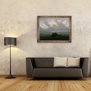 Tablou inramat - Caspar David Friedrich - Vafa de ceata, 70 x 90 cm - Img 2