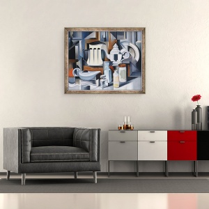 Tablou inramat - Catherine Abel - Natura statica cu ceainice, 50 x 60 cm - Img 2