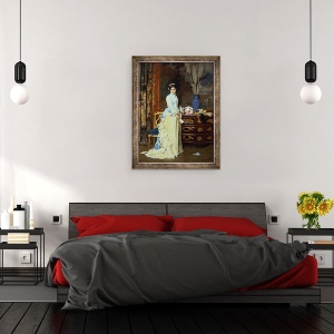 Tablou inramat - Charles Baugniet - Indecizie, 60 x 80 cm - Img 3