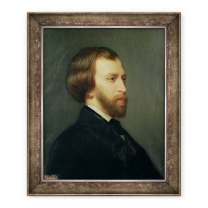 Tablou inramat - Charles Landelle - Portretul lui Alfred de Musset 1810-57, 70 x 85 cm