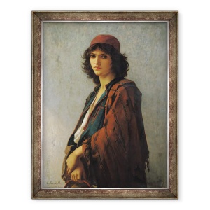 Tablou inramat - Charles Landelle - Tanar sarb boem, 60 x 80 cm