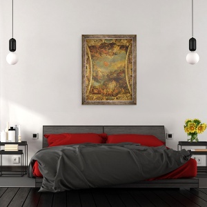 Tablou inramat - Charles Le Brun - Vedere a regelui Ludovic al XIV-, 60 x 80 cm - Img 3