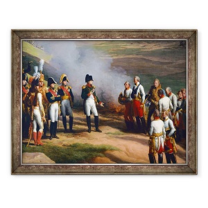 Tablou inramat - Charles Thevenin - Detaliu din capitularea Ulm, 20 octombrie 1805 - Napoleon si generalii austrieci, 70 x 90 cm
