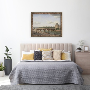 Tablou inramat - Christoffer-Wilhelm Eckersberg - Pont Royal vazut din Quai Voltaire, 70 x 90 cm - Img 3