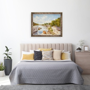Tablou inramat - Christopher Glanville - Tamisa la Richmond, 60 x 80 cm - Img 3