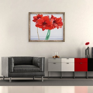 Tablou inramat - Christopher Ryland - Amaryllis rosu, 50 x 60 cm - Img 2
