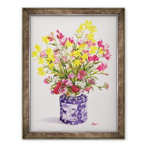 Tablou inramat - Christopher Ryland - Flori intr-un borcan chinezesc, 60 x 80 cm