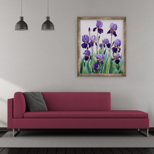 Tablou inramat - Christopher Ryland - Irisuri mov, 50 x 60 cm - Img 2