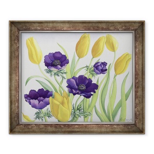 Tablou inramat - Christopher Ryland - Lalele si Anemone, 70 x 85 cm