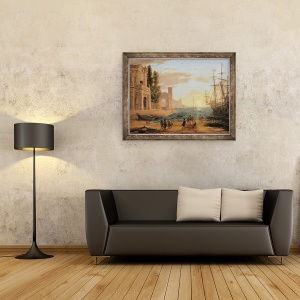 Tablou inramat - Claude Lorrain - Un port maritim, 70 x 90 cm - Img 2