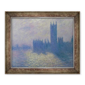 Tablou inramat - Claude Monet - Casele Parlamentului, cerul furtunos, 50 x 60 cm