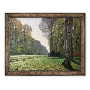 Tablou inramat - Claude Monet - Drumul spre Bas-Breau, Fontainebleau Le Pave de Chailly, 70 x 90 cm