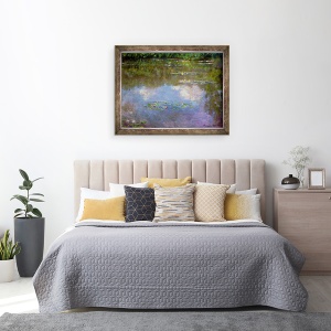 Tablou inramat - Claude Monet - Nuferi, norul, 70 x 90 cm - Img 3