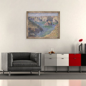 Tablou inramat - Claude Monet - Port-Domois, Belle-Isle, 50 x 60 cm - Img 2