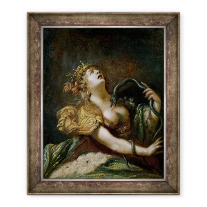 Tablou inramat - Claude Vignon - Cleopatra se sinucide, 50 x 60 cm