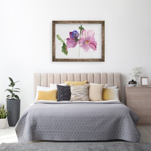 Tablou inramat - Claudia Hutchins-Puechavy - Hollyhocks I, 70 x 90 cm - Img 3