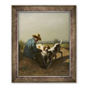 Tablou inramat - Constant-Emile Troyon - The Gamekeeper, 70 x 85 cm