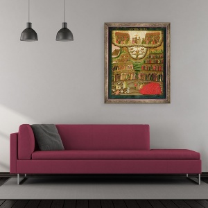 Tablou inramat - Cornili Ulanov - Judecata de Apoi, 70 x 85 cm - Img 2