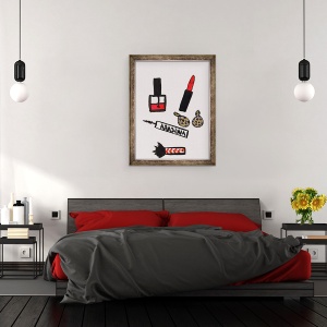 Tablou inramat - Daisy de Villeneuve - Accesorios y Machiaj, 60 x 80 cm - Img 3