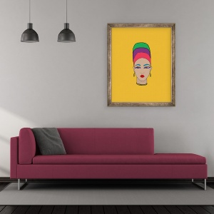 Tablou inramat - Daisy de Villeneuve - Fata cu val, 50 x 60 cm - Img 2