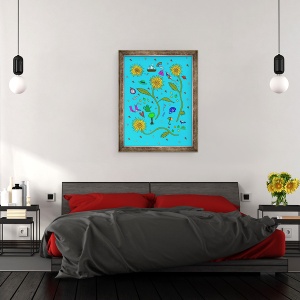 Tablou inramat - Daisy de Villeneuve - Floarea-soarelui, 70 x 90 cm - Img 3
